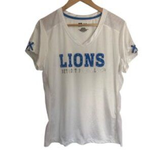 NFL Team Apparel Detroit Lions White Jersey Shirt XLarge